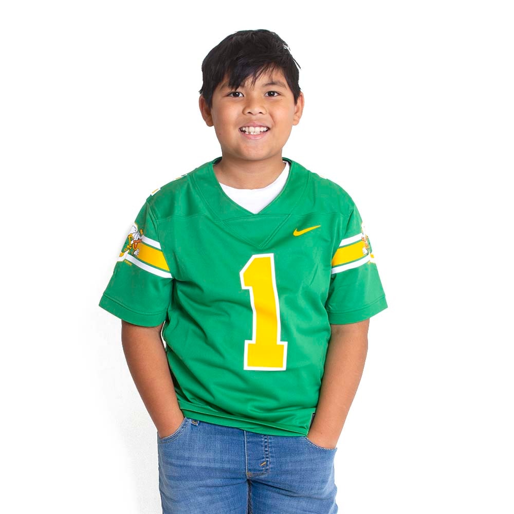 DTO, Nike, Green, Jerseys, Performance/Dri-FIT, Kids, Youth, Football, Throwback, #1, 721911